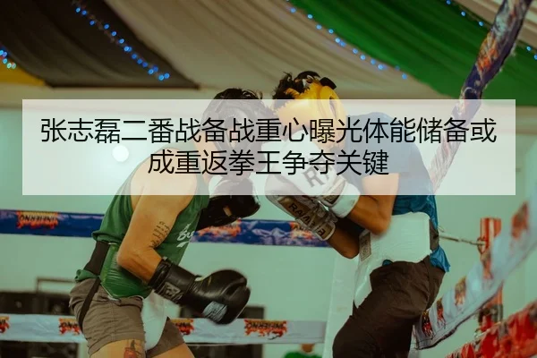 张志磊二番战备战重心曝光体能储备或成重返拳王争夺关键